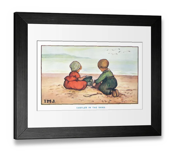 Framed Print : Playing on the beach