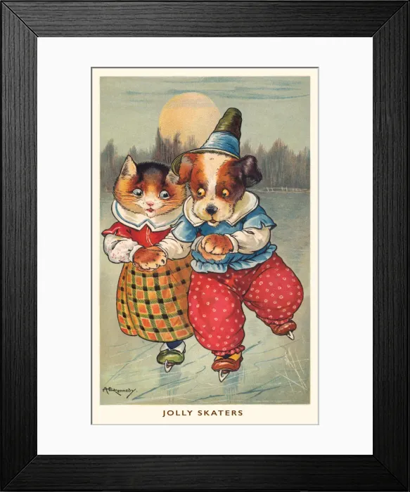 Framed Print : Christmas cats & dogs Framed Print : Christmas cats & dogs