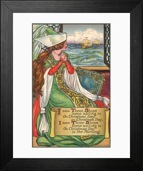 Framed Print : Christmas. I Saw Three Ships Come Sailing In Framed Print : Christmas. I Saw Three Ships Come Sailing In