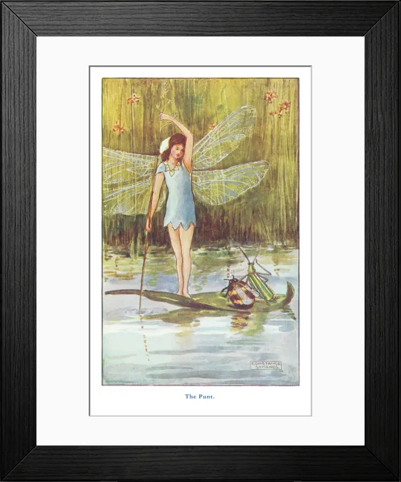 Framed Print : Fairyland. The fairy on a lily pad with her friends the grasshopper and bumble bee Framed Print : Fairyland. The fairy on a lily pad with her friends the grasshopper and bumble bee