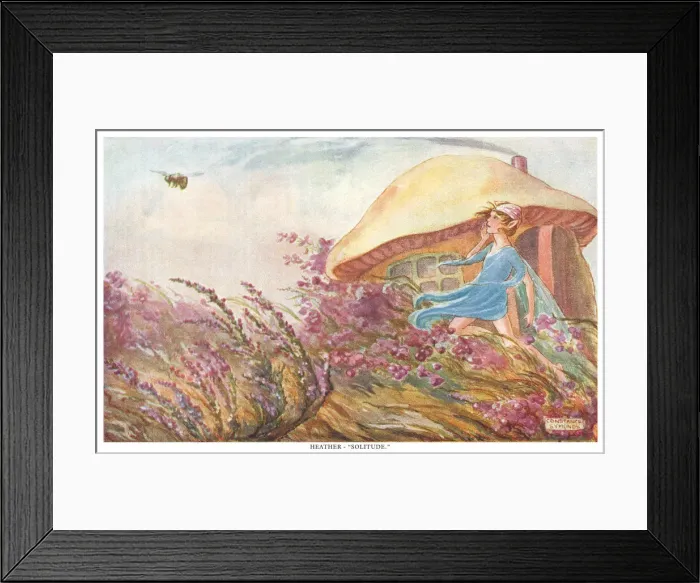 Framed Print : Fairyland. Heather - Solitude. The language of fairies and plants Framed Print : Fairyland. Heather - Solitude. The language of fairies and plants