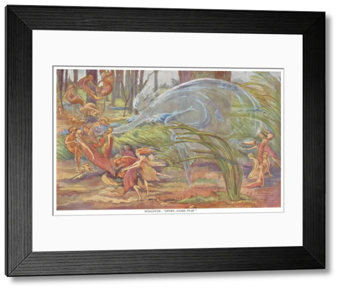 Framed Print : Fairyland. Hyacinth - Sport, Game, Play. The language of fairies and plants Framed Print : Fairyland. Hyacinth - Sport, Game, Play. The language of fairies and plants