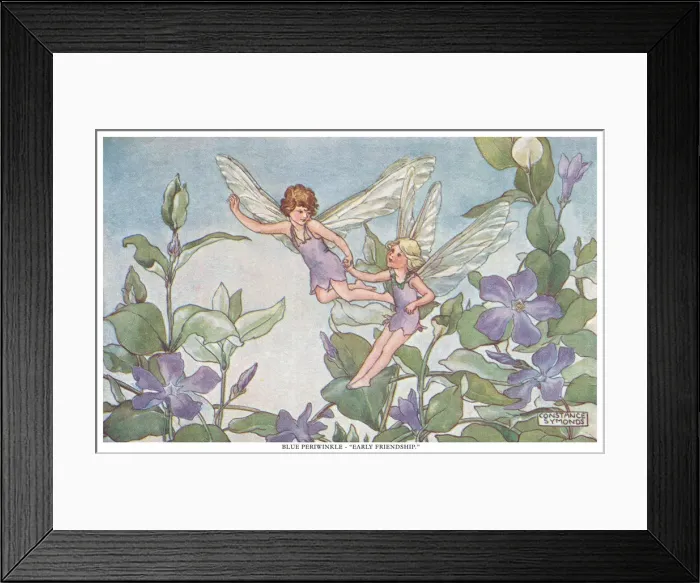 Framed Print : Fairyland. Blue periwinkle - Early Friendship Framed Print : Fairyland. Blue periwinkle - Early Friendship