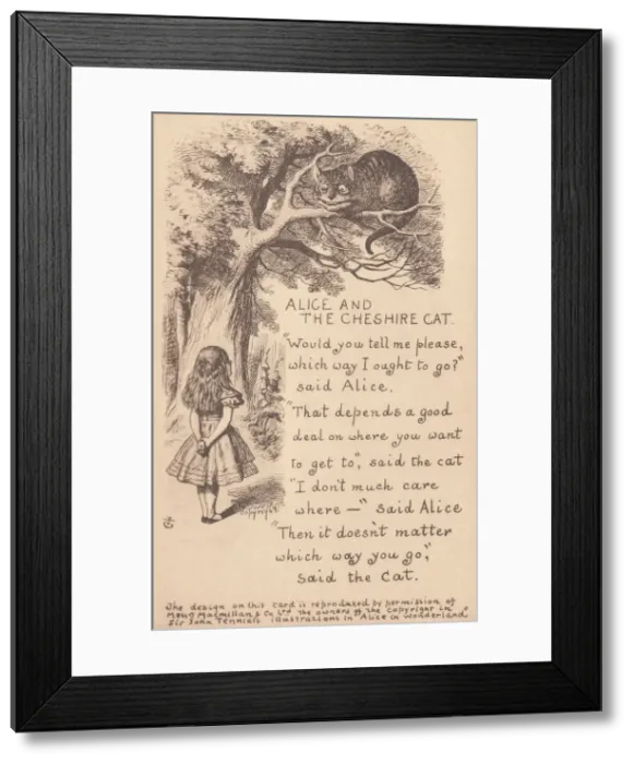 Framed Print : Alice & the Cheshire Cat Framed Print : Alice & the Cheshire Cat
