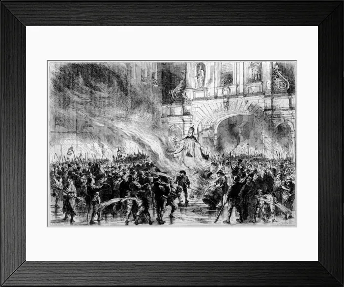 Framed Print : Burning effigy of the Pope Framed Print : Burning effigy of the Pope