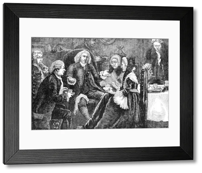 Framed Print : Tea party at Dr Johnsons Framed Print : Tea party at Dr Johnsons