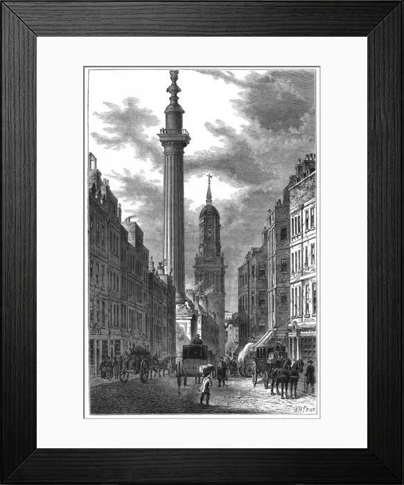 Framed Print : Monument & Church of St Magnus Framed Print : Monument & Church of St Magnus