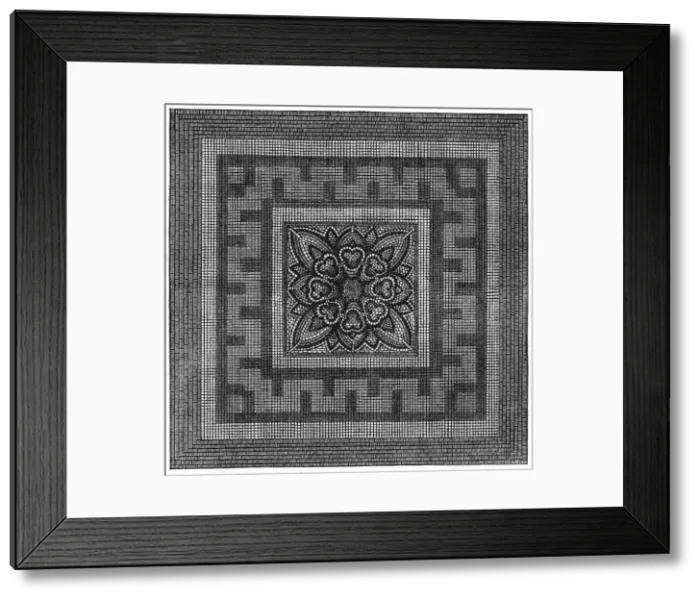 Framed Print : Pavement. A specimen of pavement found in Threadneedle Street in 1841. Date: 19th century Framed Print : Pavement. A specimen of pavement found in Threadneedle Street in 1841. Date: 19th century