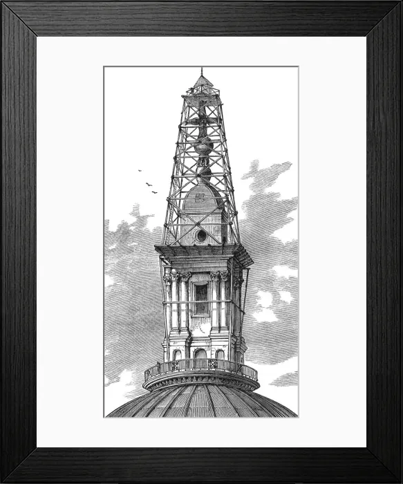 Framed Print : Scaffolding & observatory on St Pauls Framed Print : Scaffolding & observatory on St Pauls