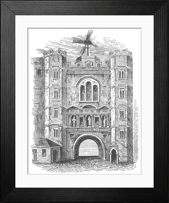 Framed Print : Newgate. From the 12th century, the gate was used as a prison for debtors and felons Framed Print : Newgate. From the 12th century, the gate was used as a prison for debtors and felons