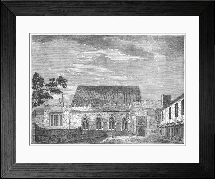 Framed Print : Ely House. Engraving depicting the Hall of Ely House Framed Print : Ely House. Engraving depicting the Hall of Ely House