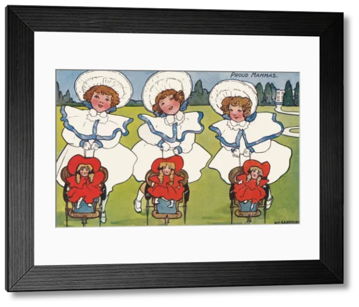 Framed Print : Edwardian Children Framed Print : Edwardian Children