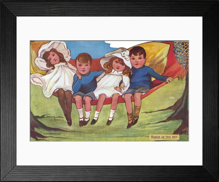 Framed Print : Edwardian Children