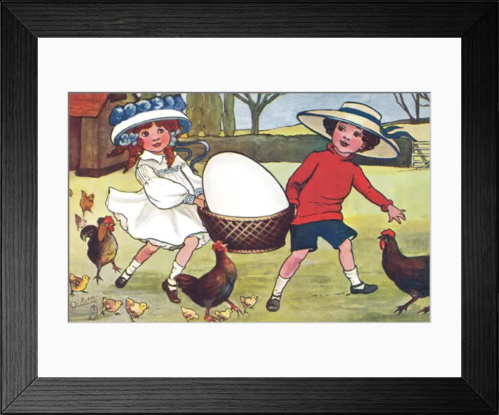 Framed Print : Edwardian Children Framed Print : Edwardian Children