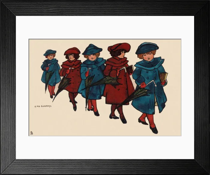 Framed Print : Edwardian Children Framed Print : Edwardian Children