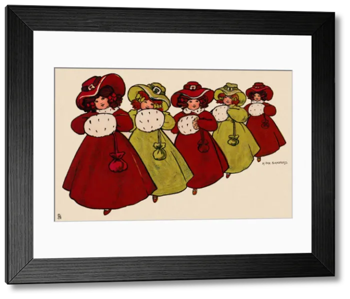 Framed Print : Edwardian Children Framed Print : Edwardian Children