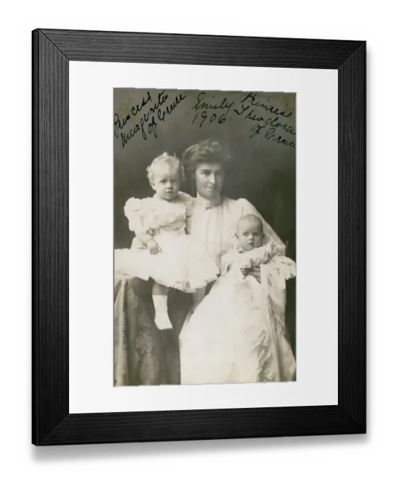 Framed Print : Emily Roose, who was nanny to the children of Prince and Princess Andrew of Greece Framed Print : Emily Roose, who was nanny to the children of Prince and Princess Andrew of Greece