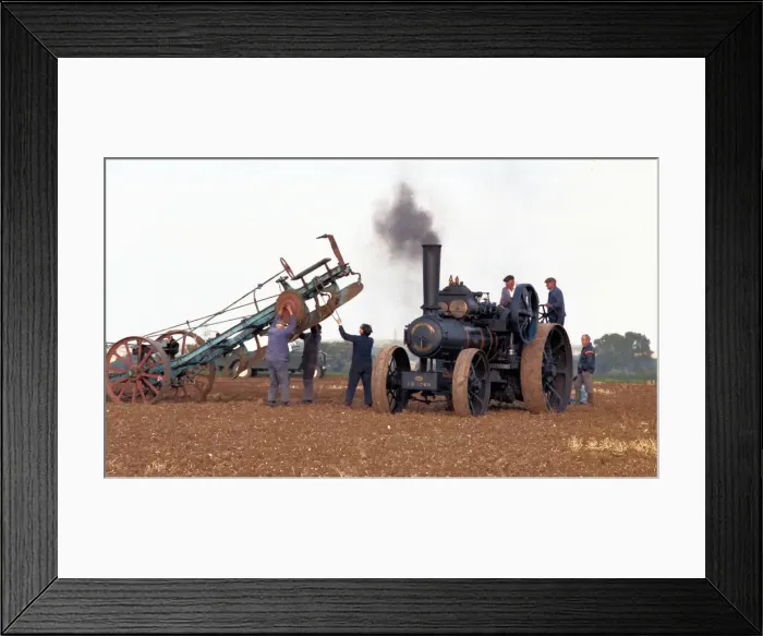 Framed Print : Fowler Ploughing Engine YB1269 in action Framed Print : Fowler Ploughing Engine YB1269 in action