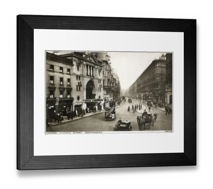 Framed Print : Victoria Street, Westminster, Londonwith the Victoria Palace Theatre on the left Framed Print : Victoria Street, Westminster, Londonwith the Victoria Palace Theatre on the left