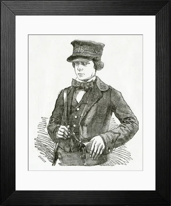 Framed Print : Telegraphic message boy Framed Print : Telegraphic message boy