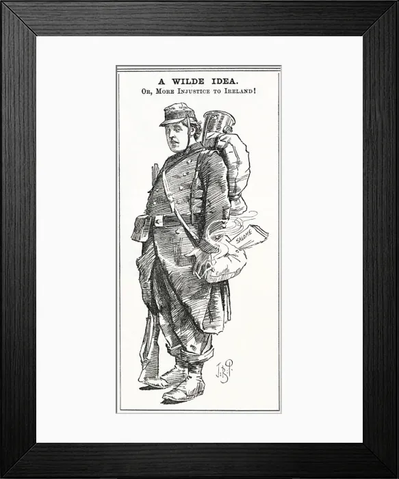 Framed Print : Cartoon, A Wilde Idea (Oscar Wilde) Framed Print : Cartoon, A Wilde Idea (Oscar Wilde)