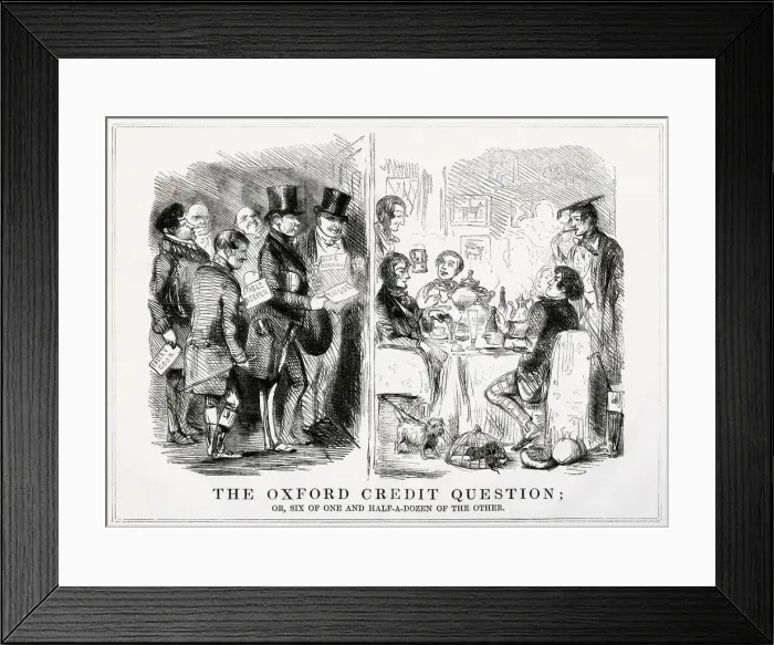 Framed Print : The Oxford Credit Question 1848 Framed Print : The Oxford Credit Question 1848