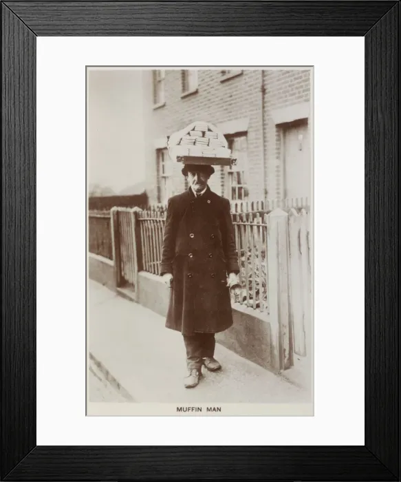 Framed Print : Street trade - muffin man Framed Print : Street trade - muffin man
