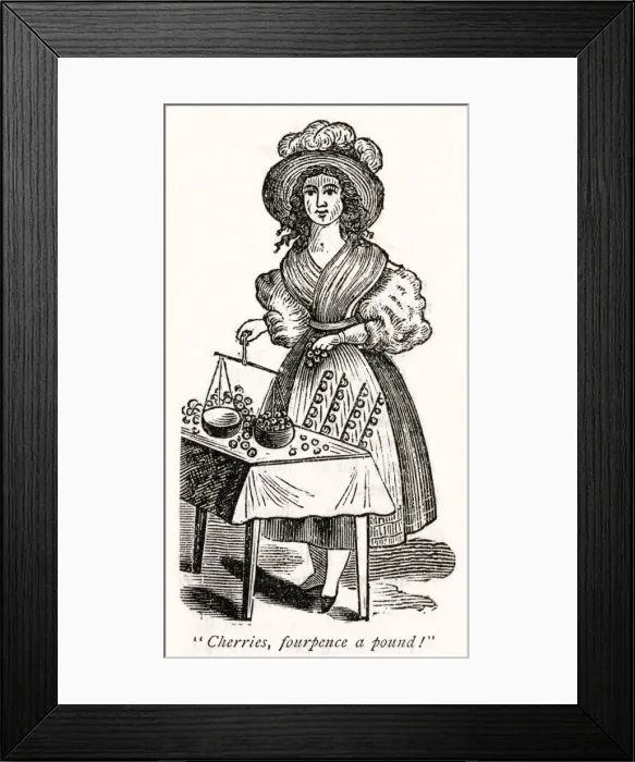 Framed Print : Street trade - cherries Framed Print : Street trade - cherries