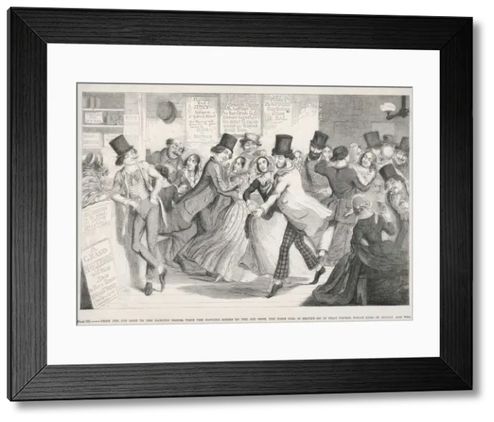 Framed Print : Scene in a dance hall -- Cruikshank Framed Print : Scene in a dance hall -- Cruikshank