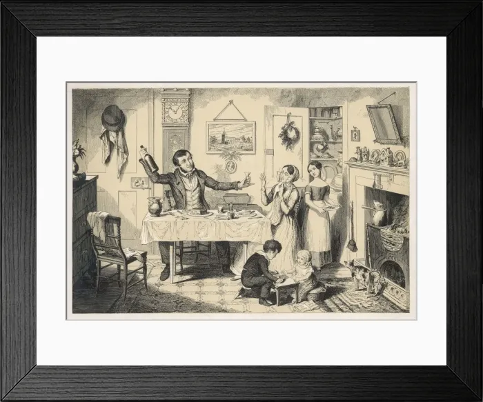 Framed Print : The Bottle, 1 -- Cruikshank Framed Print : The Bottle, 1 -- Cruikshank