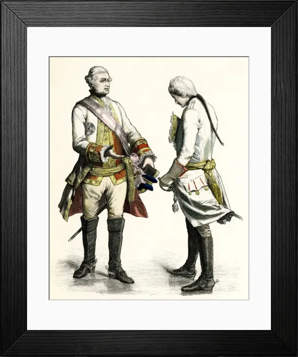 Framed Print : Austrian officers 1775 Framed Print : Austrian officers 1775