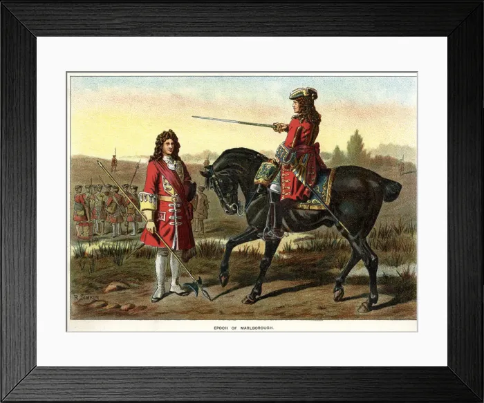 Framed Print : British foot soldier and horseman 1710 Framed Print : British foot soldier and horseman 1710