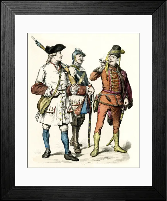 Framed Print : Austrian soldiers 1728 Framed Print : Austrian soldiers 1728
