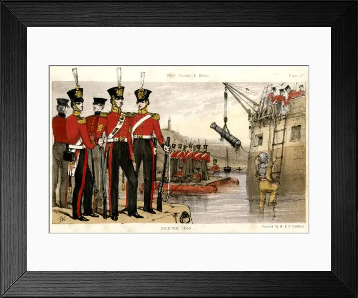 Framed Print : Royal Sappers and Miners 1843