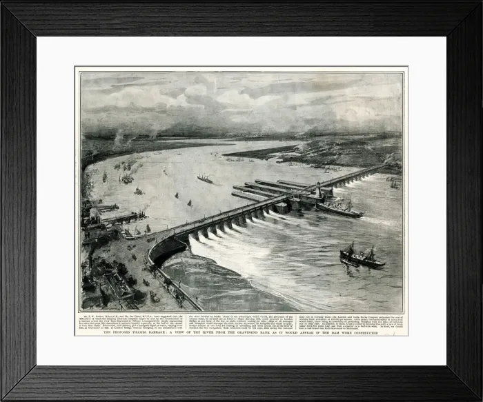 Framed Print : Gravesend Barrage Framed Print : Gravesend Barrage