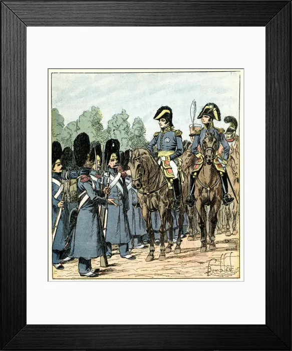 Framed Print : French officers Framed Print : French officers