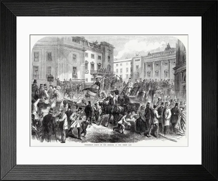 Framed Print : Piccadilly Circus, London 1866 Framed Print : Piccadilly Circus, London 1866