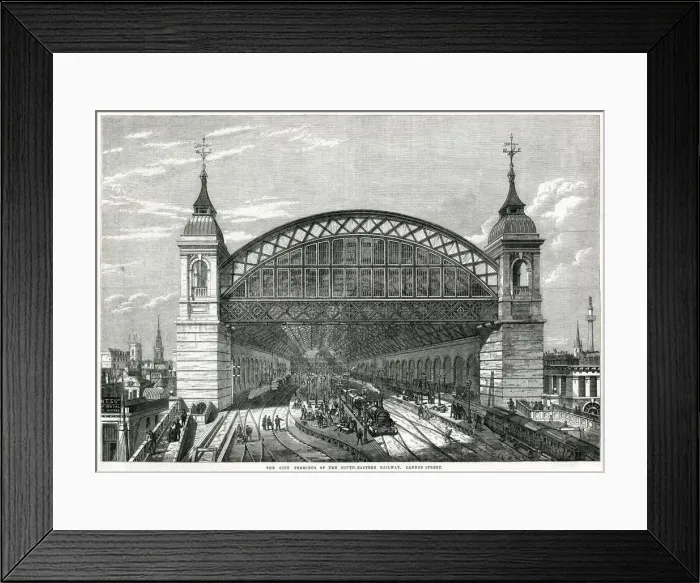 Framed Print : Cannon Street Station 1866 Framed Print : Cannon Street Station 1866