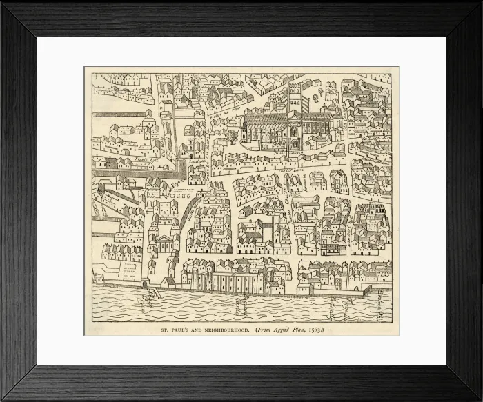 Framed Print : Map of St Pauls and area Framed Print : Map of St Pauls and area