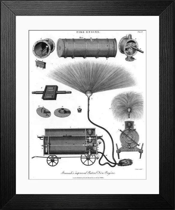 Framed Print : Fire Engine, 1805 Framed Print : Fire Engine, 1805