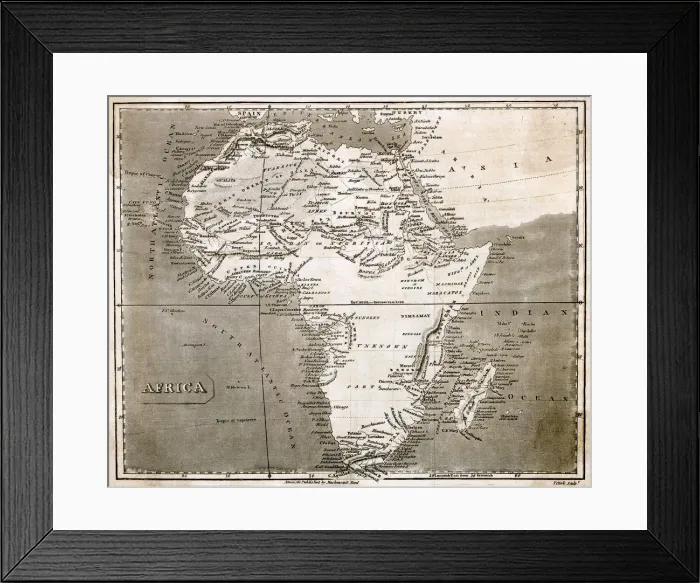 Framed Print : Map of Africa 1818 Framed Print : Map of Africa 1818