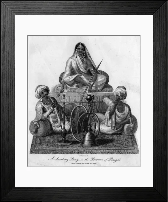 Framed Print : Smoking party in India Framed Print : Smoking party in India