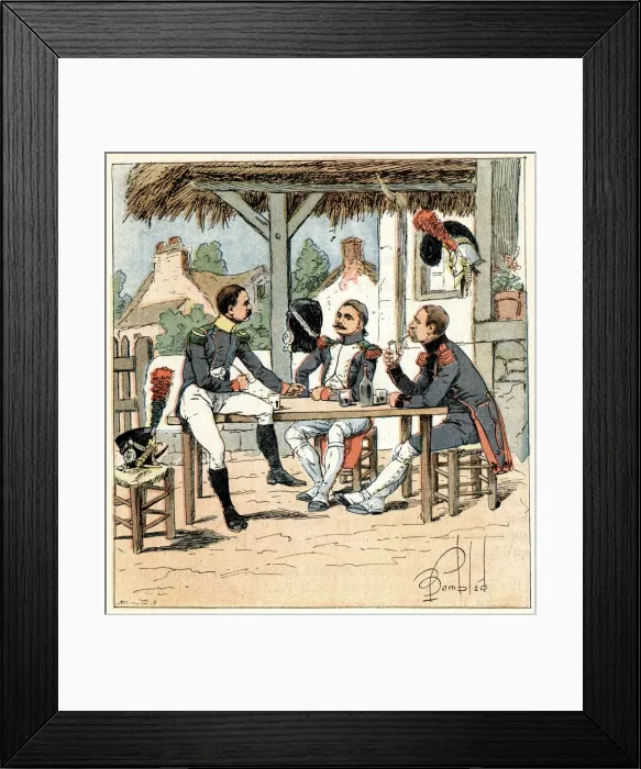 Framed Print : French soldiers relaxing Framed Print : French soldiers relaxing