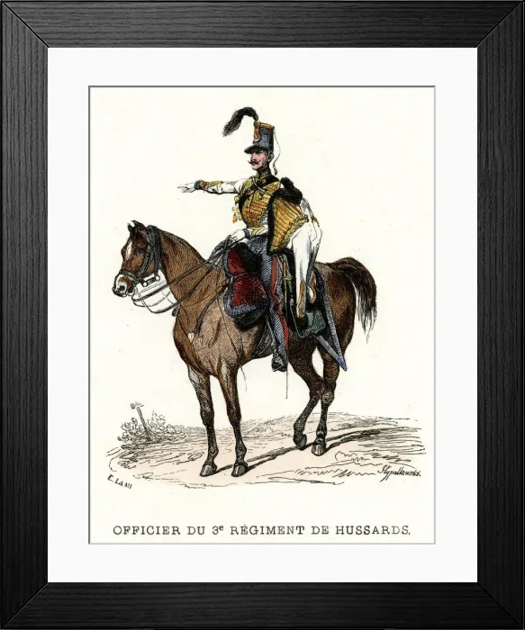 Framed Print : French Hussar Cavalry Officer Framed Print : French Hussar Cavalry Officer