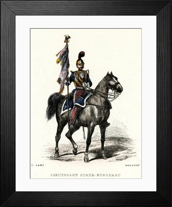Framed Print : French Cavalry Soldier Standard Bearer Framed Print : French Cavalry Soldier Standard Bearer