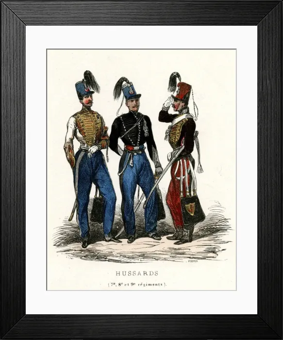 Framed Print : French Hussars soldiers Framed Print : French Hussars soldiers