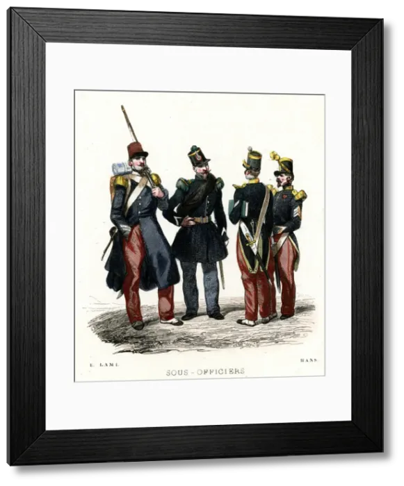 Framed Print : Non-commissioned officers of the French Light Infantry Framed Print : Non-commissioned officers of the French Light Infantry