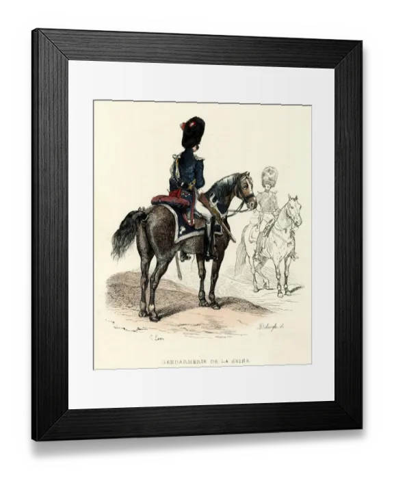 Framed Print : Mounted Municipal Policeman in the French Army Framed Print : Mounted Municipal Policeman in the French Army