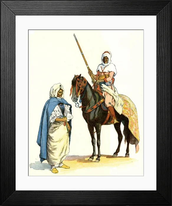 Framed Print : Tunisian Cavalry - foot and mounted Framed Print : Tunisian Cavalry - foot and mounted