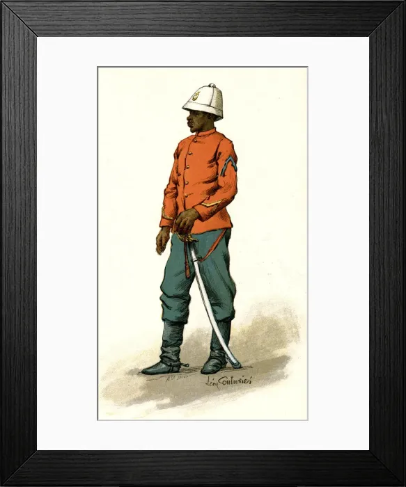 Framed Print : Spahi soldier from Senegal Framed Print : Spahi soldier from Senegal